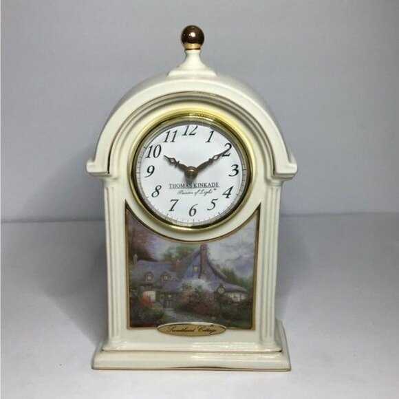 Avon - Vintage Thomas Kinkade Sweetheart Cottage Clock (battery operated) - Picture 4 of 10